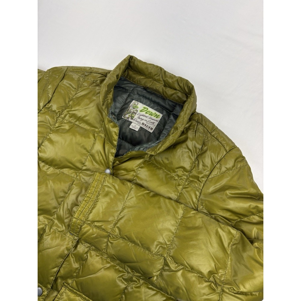 VTG Eddie Bauer Women's Medium Jacket EB550 Down Puffer Snap Front Quilted Gold